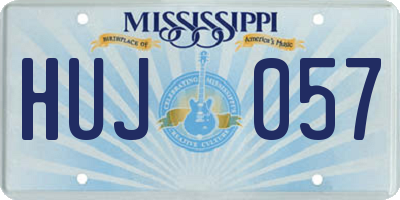 MS license plate HUJ057
