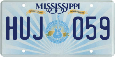 MS license plate HUJ059