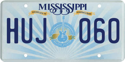 MS license plate HUJ060