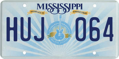 MS license plate HUJ064