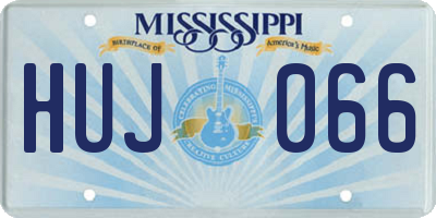 MS license plate HUJ066