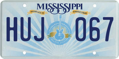 MS license plate HUJ067