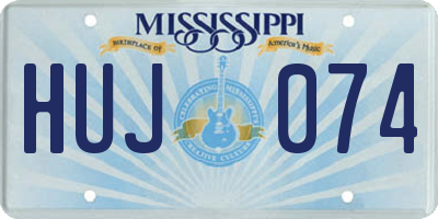 MS license plate HUJ074