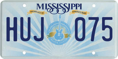 MS license plate HUJ075