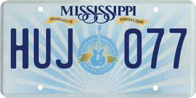 MS license plate HUJ077