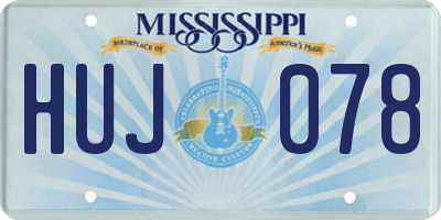 MS license plate HUJ078