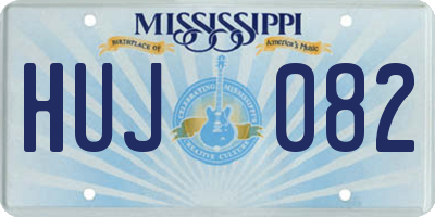 MS license plate HUJ082