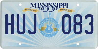 MS license plate HUJ083