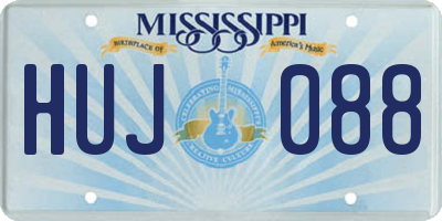 MS license plate HUJ088