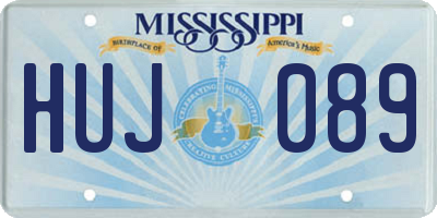 MS license plate HUJ089