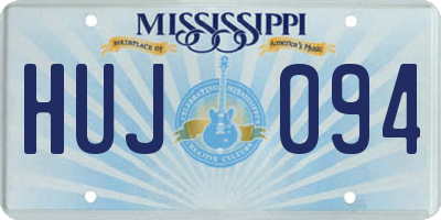 MS license plate HUJ094