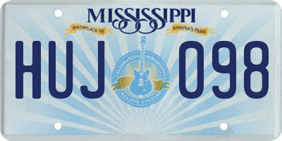 MS license plate HUJ098
