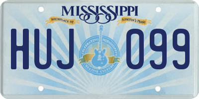 MS license plate HUJ099