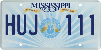 MS license plate HUJ111