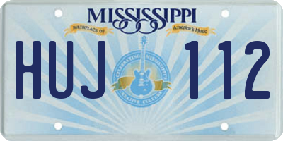 MS license plate HUJ112