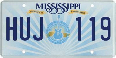 MS license plate HUJ119