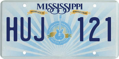 MS license plate HUJ121