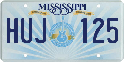 MS license plate HUJ125