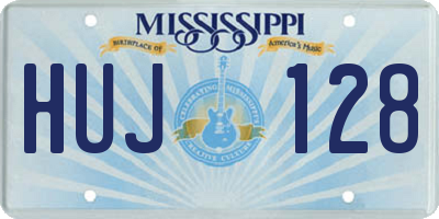 MS license plate HUJ128