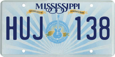 MS license plate HUJ138