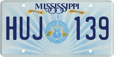 MS license plate HUJ139