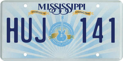 MS license plate HUJ141