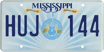 MS license plate HUJ144