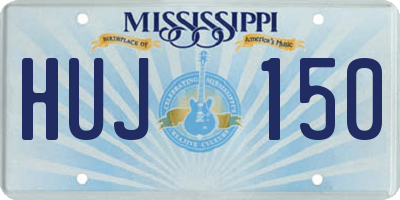 MS license plate HUJ150