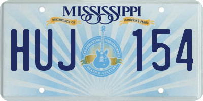 MS license plate HUJ154