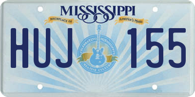 MS license plate HUJ155