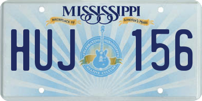 MS license plate HUJ156