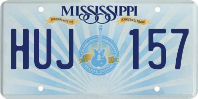 MS license plate HUJ157