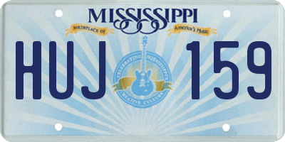 MS license plate HUJ159