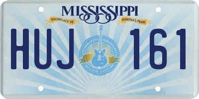 MS license plate HUJ161
