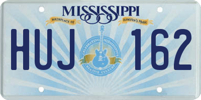 MS license plate HUJ162