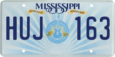 MS license plate HUJ163