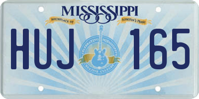 MS license plate HUJ165
