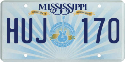 MS license plate HUJ170