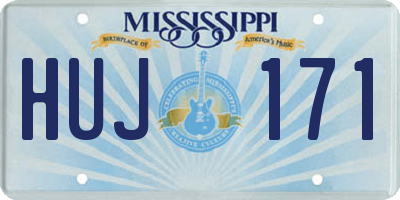 MS license plate HUJ171