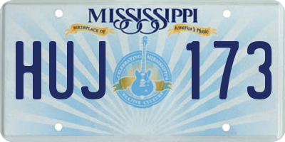MS license plate HUJ173