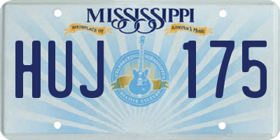 MS license plate HUJ175