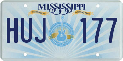 MS license plate HUJ177