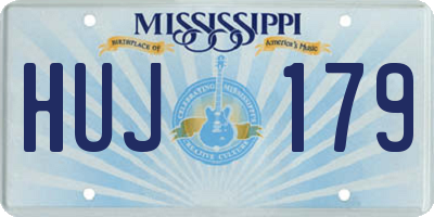 MS license plate HUJ179