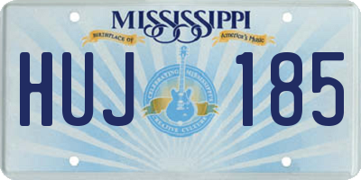 MS license plate HUJ185