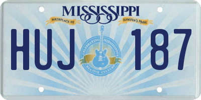 MS license plate HUJ187