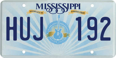 MS license plate HUJ192