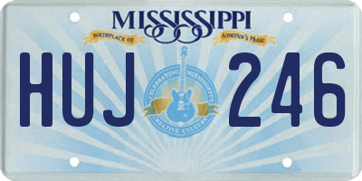 MS license plate HUJ246