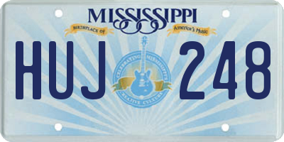 MS license plate HUJ248