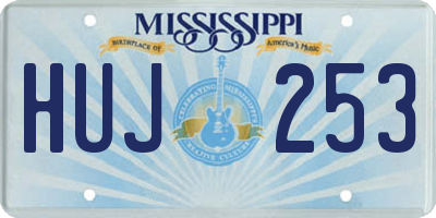 MS license plate HUJ253