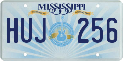 MS license plate HUJ256